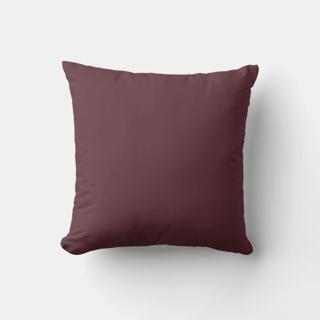 Coussin Couleur solide Maroon profonde (Recto)