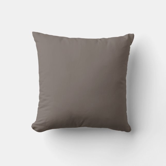 Coussin Couleur solide Mid-tone Brown inspiré par Nutshell (Recto)