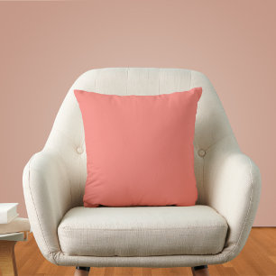Coussin Couleur solide rose corail
