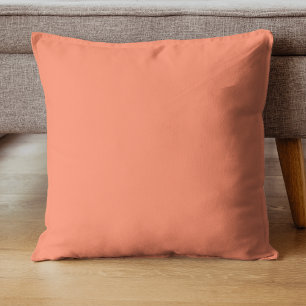 Coussin Couleur solide rose saumon   Couleur tendance