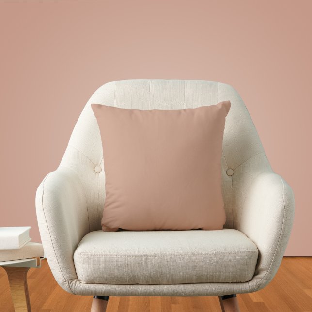 Coussin Couleur solide rose Tan (Créateur téléchargé)