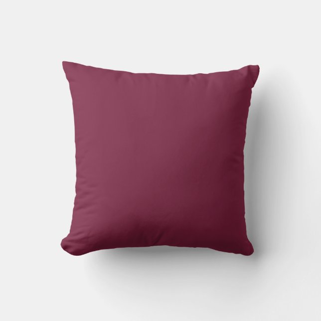 Coussin Couleur solide rouge betterave (Recto)