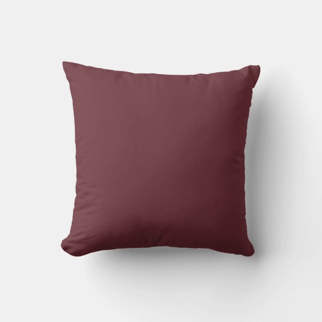 Coussin Couleur solide rouge vin profond (Recto)