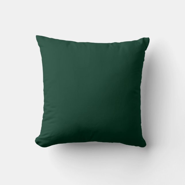 Coussin Couleur solide vert foncé (Recto)