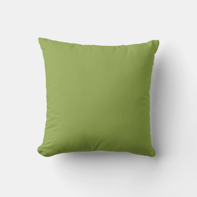 Coussin Couleur solide verte à citron vert moyen (Recto)