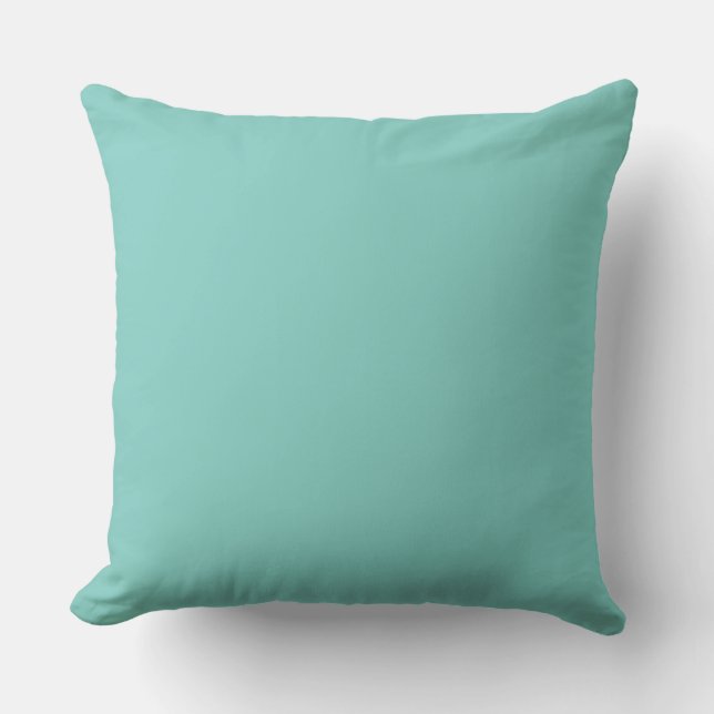 Coussin Couleur solide verte à la menthe (Recto)