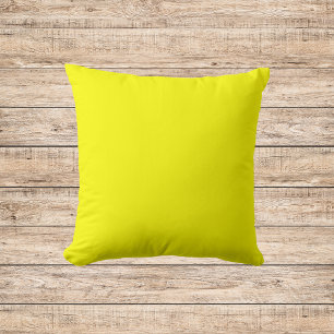 Coussin Couleur uni jaune néon