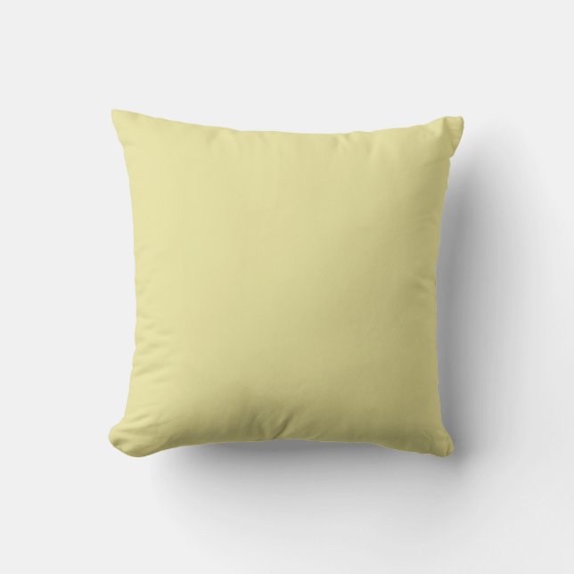 Coussin Couleur uni jaune pastel (Recto)