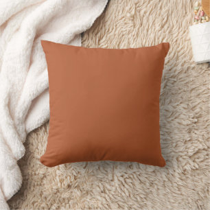 Coussin Couleur unie Brun Rouille Rustique