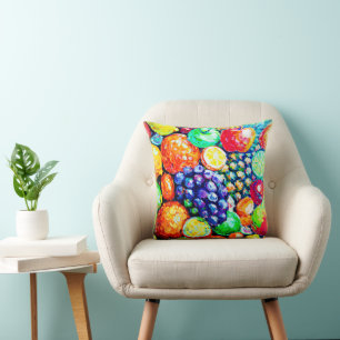 Coussin Couleur vibrante des fruits. Commandez dès mainten