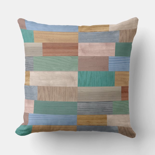 Coussin Couleur Washed Wood Motif Jeu d'oreiller (Recto)