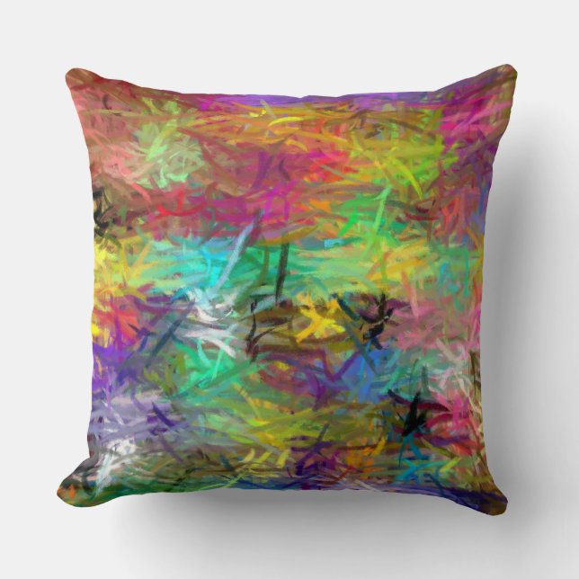 Coussin Couleurs Abstraites de peinture #85 (Recto)