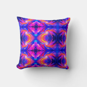 Coussin Couleurs abstraites + Design sur un canapé-lit