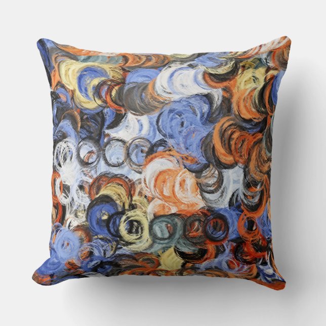 Coussin Couleurs Abstraites Peinture #5 (Recto)
