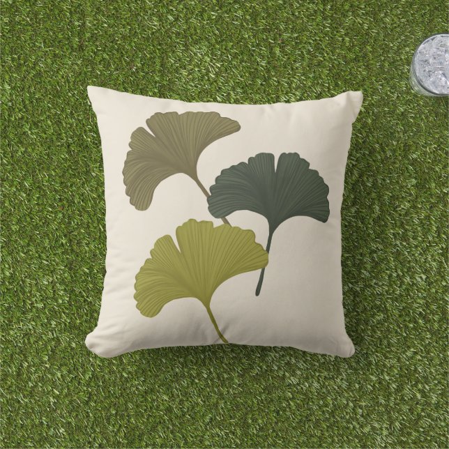 Coussin Couleurs Arrière - plans personnalisables Feuilles (Herbe)