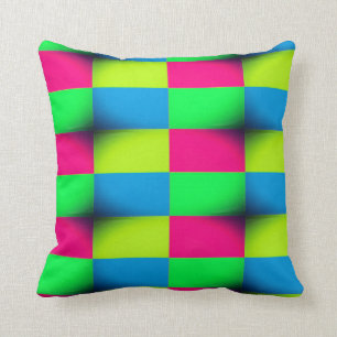Coussin Couleurs au néon décoratives dessus