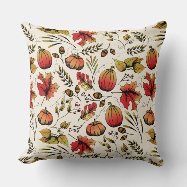 Coussin Couleurs automnales Automne Citrouille Harvest (Recto)