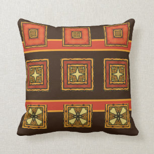 Coussin Couleurs automnales inspirées par l'ethnie Brown