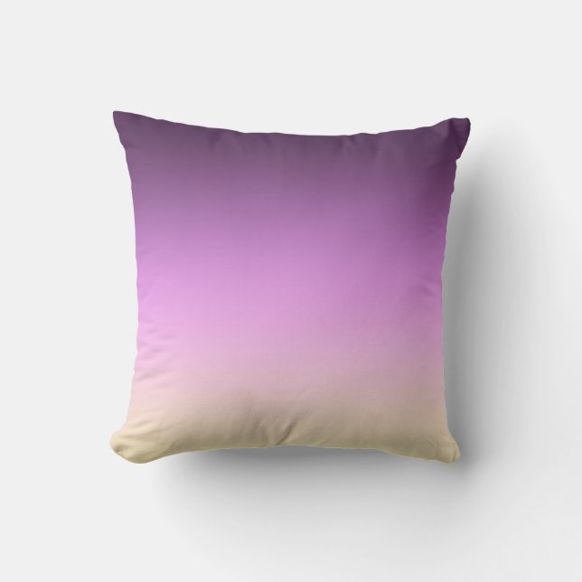 Coussin Couleurs beiges jaunes violet gris foncé (Recto)