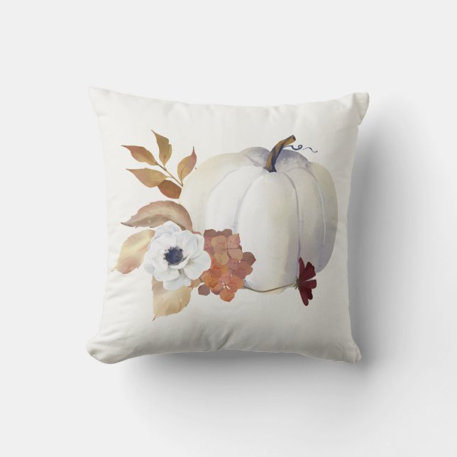 Coussin Couleurs citrouille et Magnolia Fall (Recto)