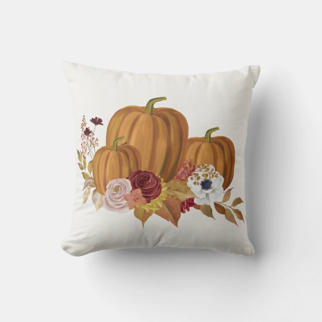 Coussin Couleurs citrouille et Magnolia Fall (Recto)