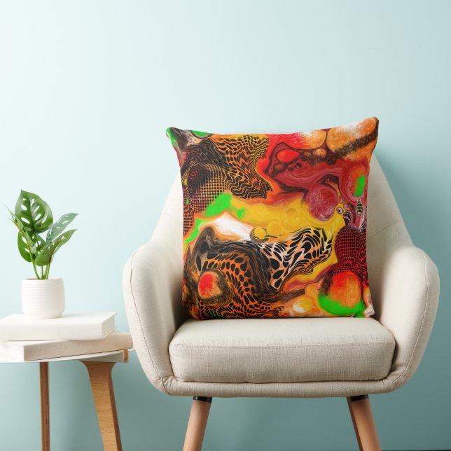 Coussin Couleurs d'automne Abstrait pour la peinture (Chaise)