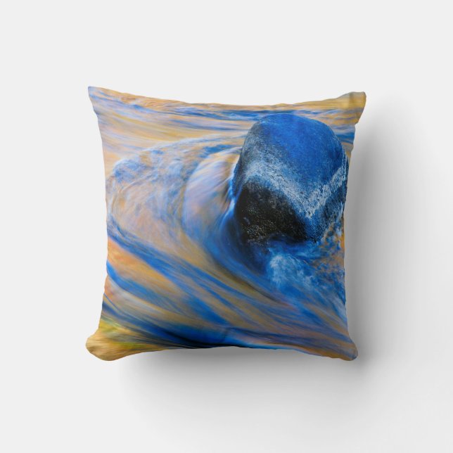 Coussin Couleurs d'automne Eau Abstrait (Recto)