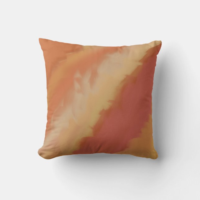 Coussin Couleurs d'automne Flamme Orange Marron  (Recto)