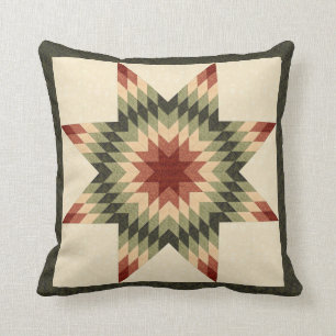 Coussin Couleurs d'automne Lone Star Quilt Look