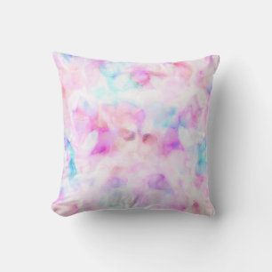 Coussin Couleurs de barbe à papa aquarelle glamour