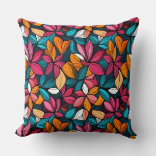Coussin Couleurs de bijoux Fantastiques Fleurs