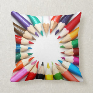 Coussin Couleurs de crayon coloré Cadeaux pour les profess