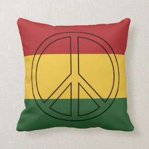 Coussin Couleurs de drapeau de Rasta