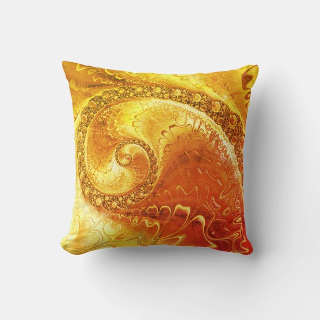 Coussin Couleurs de l'art fractal du Soleil (Recto)