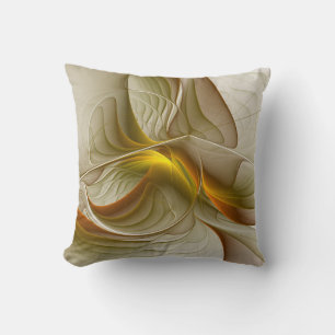 Coussin Couleurs de métaux précieux, art fractal abstrait