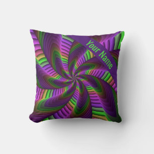 Coussin Couleurs de néon super énergétique Nom du Motif fr