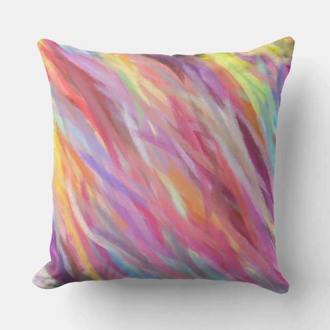 Coussin Couleurs de peinture Abstraites #100 (Recto)
