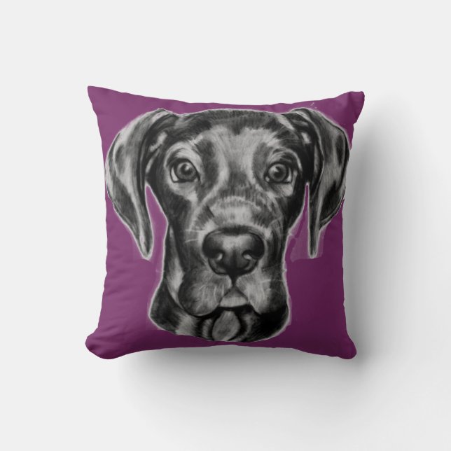 Coussin Couleurs du carreau deux de great dane (Recto)