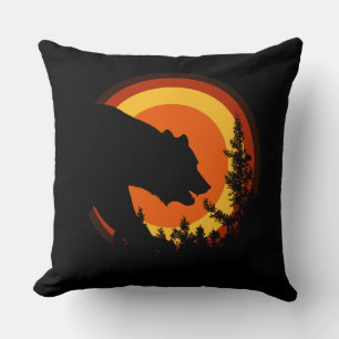 Coussin Couleurs du drapeau de l'ours de la fierté de l'ou
