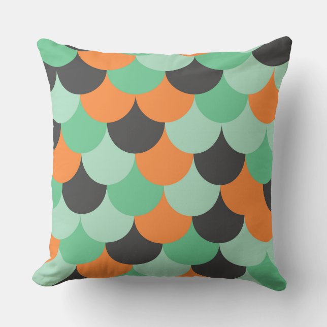 Coussin Couleurs du motif abstrait d'automne (Recto)