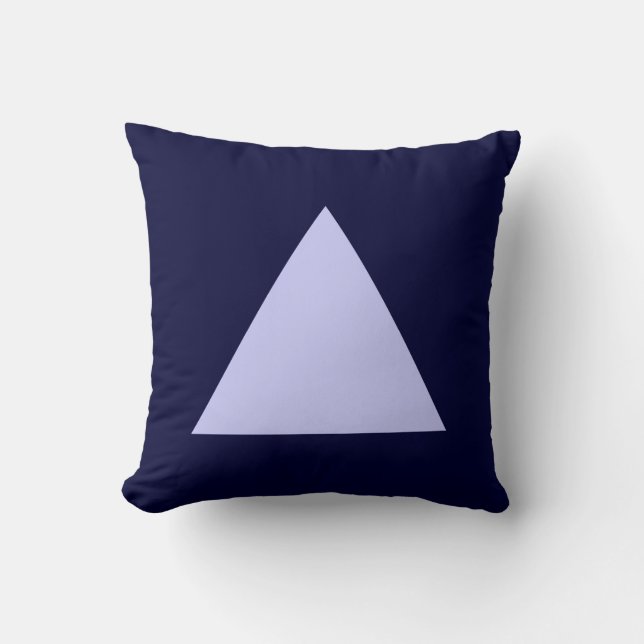 Coussin Couleurs du triangle - Bleu en poudre avec Dk Navy (Recto)