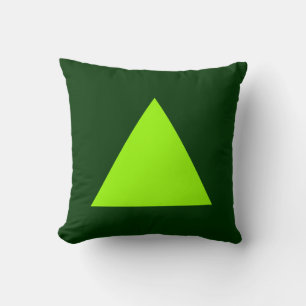 Coussin Couleurs du triangle - Chartreuse Green sur Dk Gre