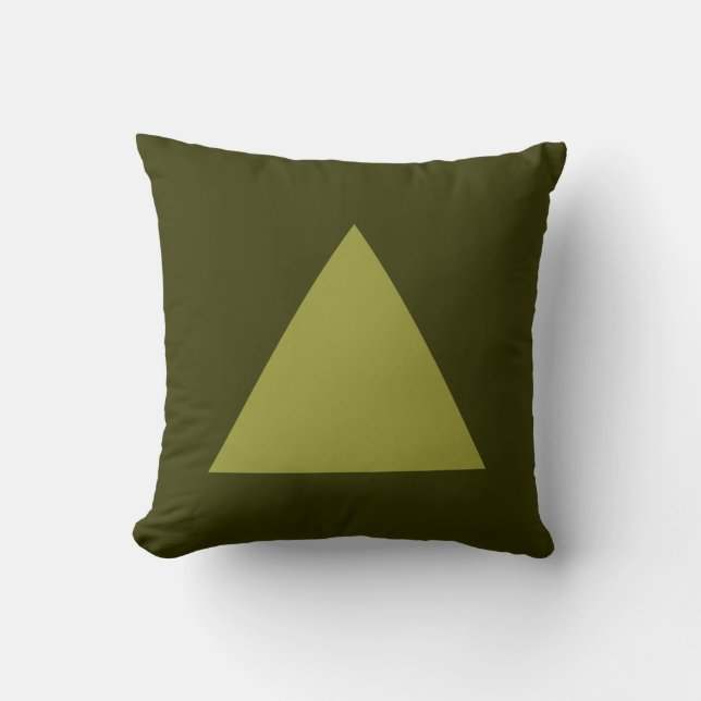 Coussin Couleurs du triangle - Olive sur Dk Olive (Recto)