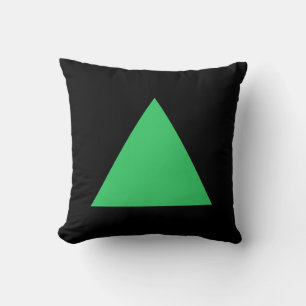Coussin Couleurs du triangle - Vert clair et noir