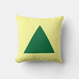 Coussin Couleurs du triangle - Vert de la forêt et Jaune c