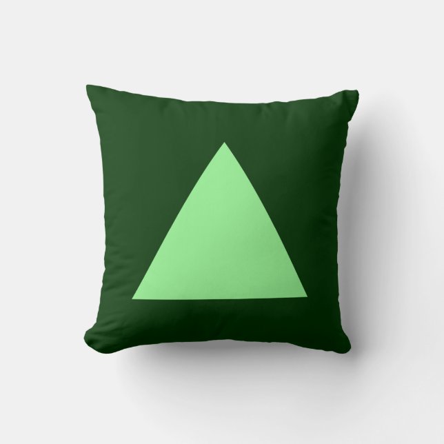 Coussin Couleurs du triangle - Vert de la menthe sur Dk Gr (Recto)