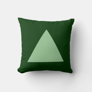 Coussin Couleurs du triangle - Vert dégradé et Vert foncé