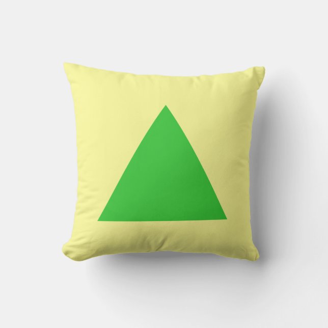 Coussin Couleurs du triangle - Vert printemps et Jaune cla (Recto)