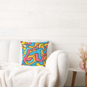 Coussin Couleurs funky Abstrait