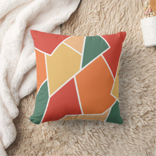 Coussin Couleurs géométriques d'automne Décoration de la m